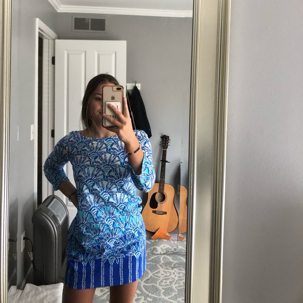 XS Lilly Pulitzer Bay Dress Whisper Blue
